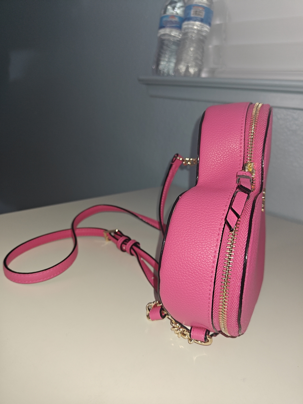Victoria's Secret Hot Pink Heart Crossbody Bag - Picture 3 of 6